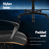 Artiss Gaming Office Chair Computer Chairs Grey - Rear View