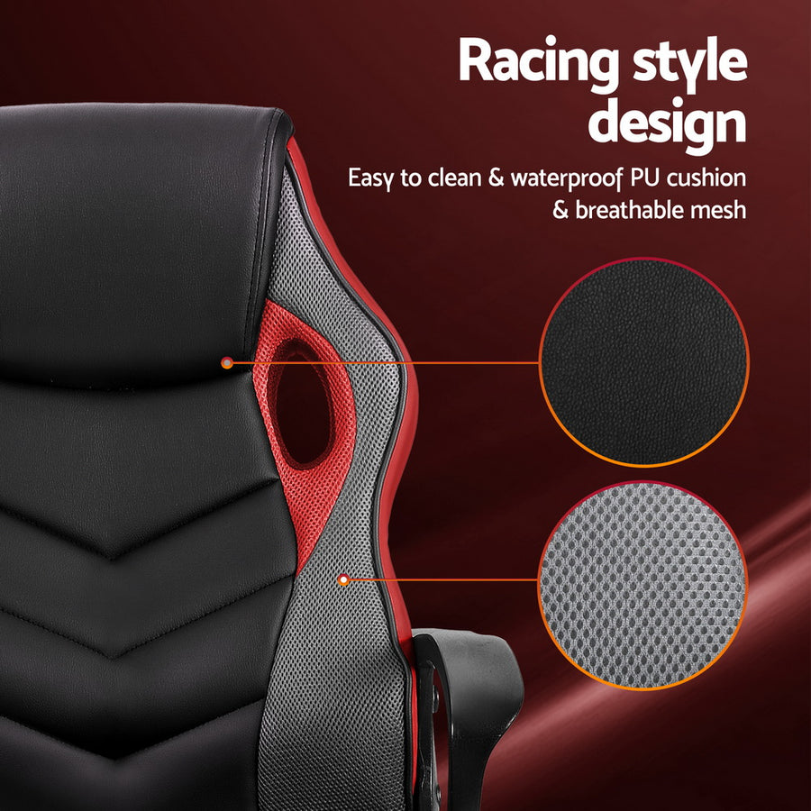 Artiss Gaming Office Chair Computer Chairs Red, image 4