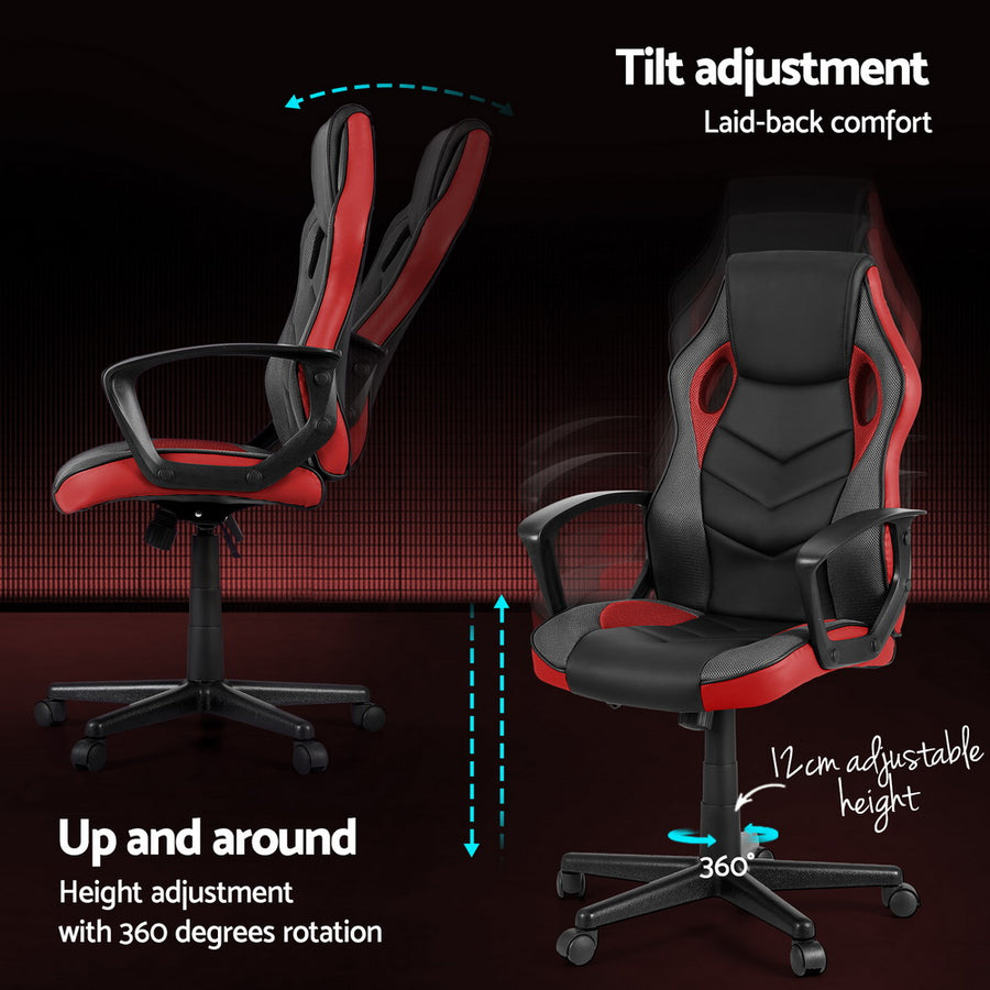 Artiss Gaming Office Chair Computer Chairs Red, image 5