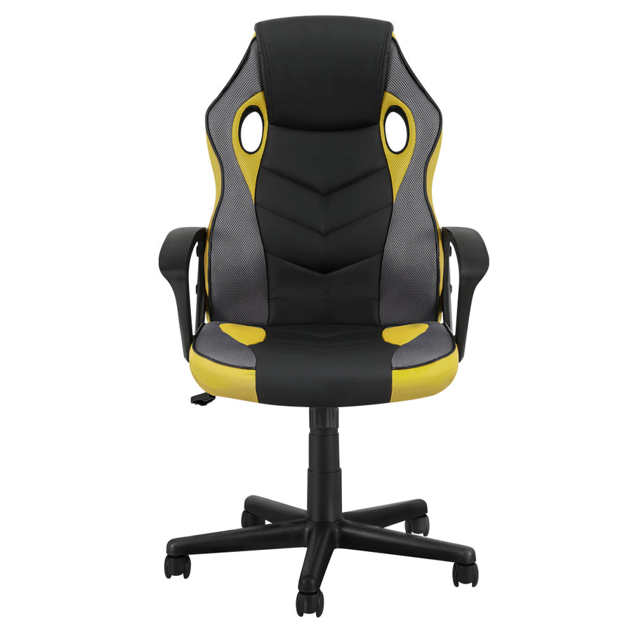 Artiss Gaming Office Chair Computer Executive Racing Chairs High Back Yellow, image 3