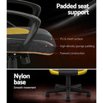 Artiss Gaming Office Chair Computer Executive Racing Chairs High Back Yellow, image 6