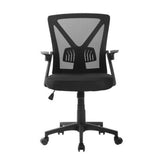 Artiss Mesh Office Chair Mid Back Black - Side View