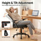 Artiss Mesh Office Chair Mid Back Black - 45-Degree Angle