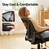 Artiss Mesh Office Chair Mid Back Black - Rear View