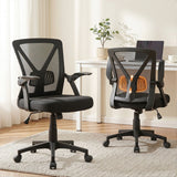 Artiss Mesh Office Chair Mid Back Black - Extra Image