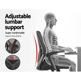 Artiss Mesh Office Chair Mid Back Black - Top-Down View