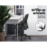 Artiss Mesh Office Chair Mid Back Black - 45-Degree Angle