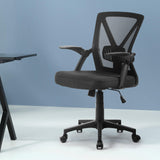 Artiss Mesh Office Chair Mid Back Black - Close-Up Angle