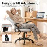 Artiss Mesh Office Chair Mid Back Grey - 45-Degree Angle