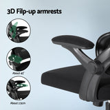 Artiss Ergonomic Office Chair Mesh Chairs Black - Rear View