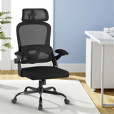 Artiss Ergonomic Office Chair Mesh Chairs Black - Low Angle
