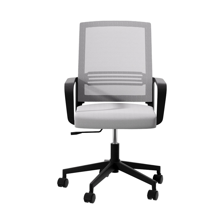 Artiss Mesh Office Chair Computer Gaming Desk Chairs Work Study Mid Back Grey, image 3