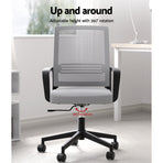 Artiss Mesh Office Chair Computer Gaming Desk Chairs Work Study Mid Back Grey, image 4
