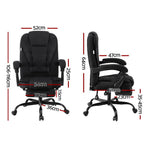 Artiss Office Chair Executive Fabric Seat Racing Computer Desk Chairs Footrest, image 2