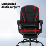 Artiss Office Chair Executive Fabric Seat Racing Computer Desk Chairs Footrest, image 4
