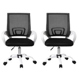 Artiss 2x Office Chair Mesh Computer Gaming Desk Chairs Work Study Mid Back - Side View