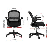 Artiss 2x Mesh Office Chair Computer Gaming Desk Chairs Work Study Mid Back - Front View