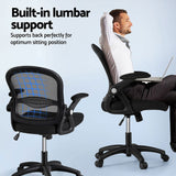 Artiss 2x Mesh Office Chair Computer Gaming Desk Chairs Work Study Mid Back - 45-Degree Angle