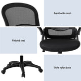 Artiss 2x Mesh Office Chair Computer Gaming Desk Chairs Work Study Mid Back - Rear View