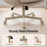 Artiss Criss Cross Chair with Wheels & Adjustable Armrests, Ergonomic Cross Legged Office Desk Chair PU Leather Vanity Chair Swivel for Home, Make Up, Bedroom, Computer, Beige - Extra Image
