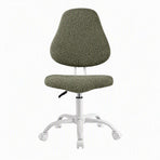 Artiss Armless Office Chair Ergonomic Soft Fleece Height Adjustable Vanity Desk Chair Green