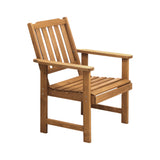 Livsip Outdoor Armchair Wooden Patio Chairs Brown