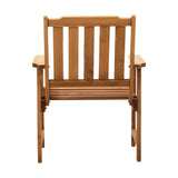 Livsip Outdoor Armchair Wooden Patio Chairs Brown