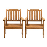 Livsip Outdoor Armchair Wooden Patio Set of 2 Chairs