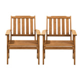 Livsip Outdoor Armchair Wooden Patio Set of 2 Chairs - Top-Down View