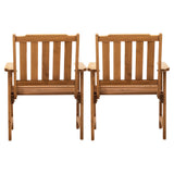 Livsip Outdoor Armchair Wooden Patio Set of 2 Chairs