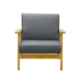 Livsip Outdoor Wooden Armchair with Cushion