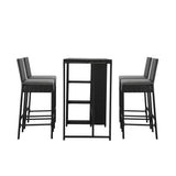 Livsip Outdoor Bar Table Stools Set Rattan 5 Piece - 45-Degree Angle