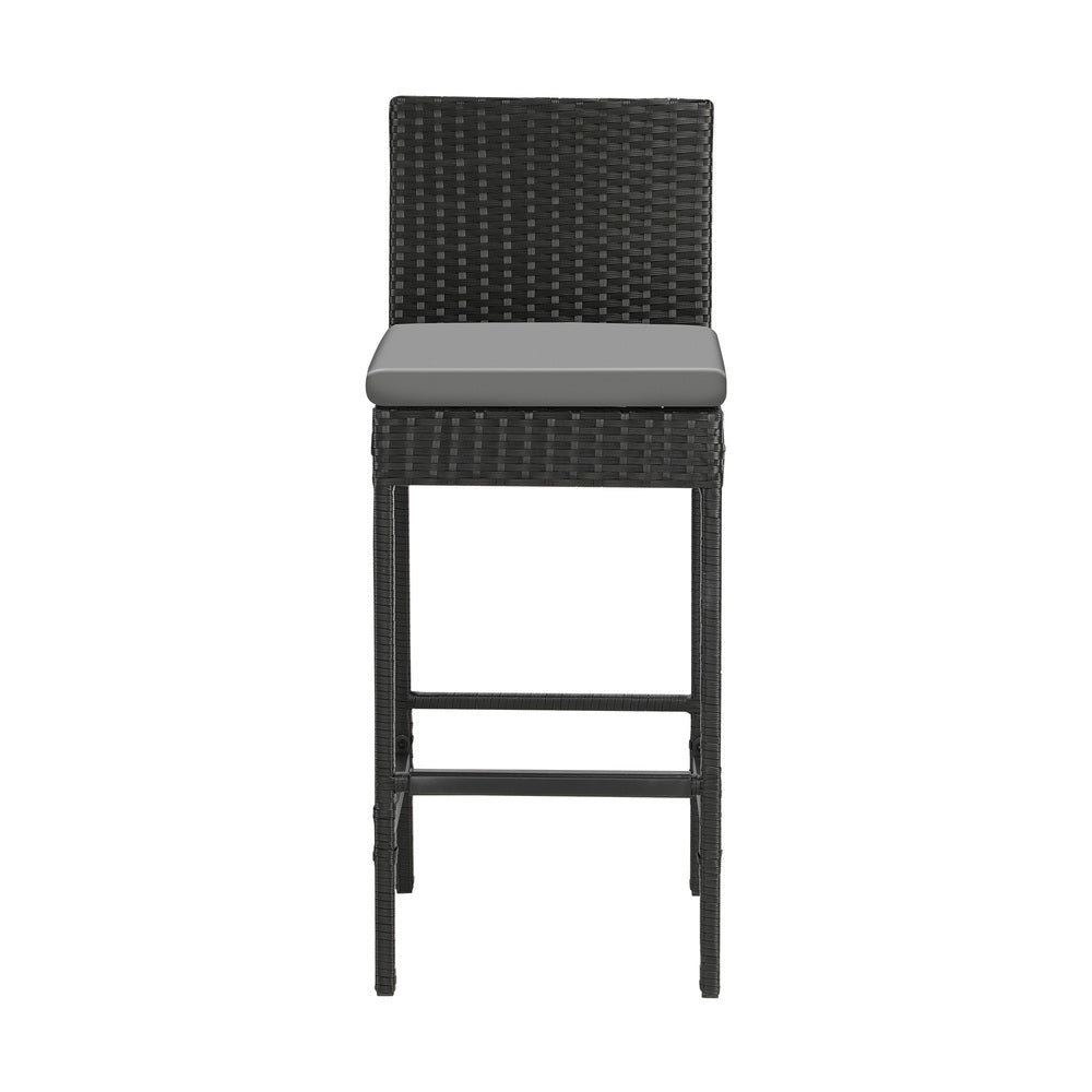 Livsip Garden Bar Stools Rattan Dinning Chairs 2X