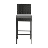 Livsip Garden Bar Stools Rattan Dinning Chairs 2X