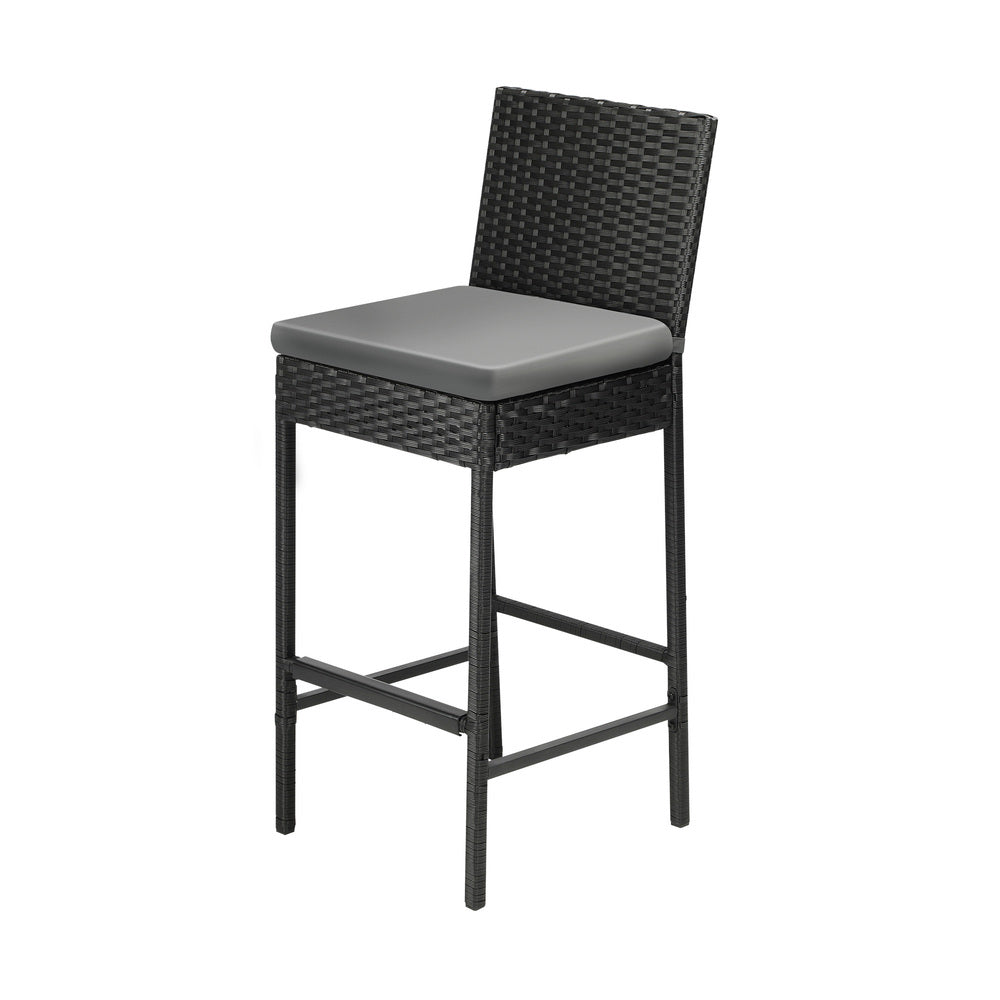 Livsip Garden Bar Stools Rattan Dinning Chairs 2X