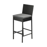 Livsip Garden Bar Stools Rattan Dinning Chairs 2X