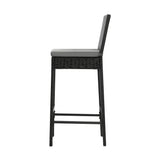 Livsip Garden Bar Stools Rattan Dinning Chairs 2X