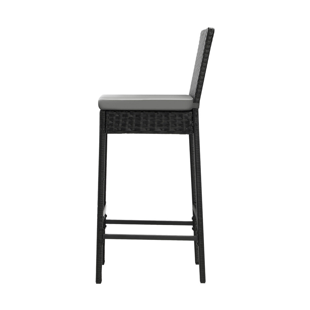 Livsip Garden Bar Stools Rattan Dinning Chairs 2X