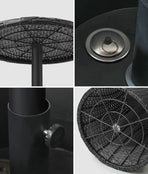 Livsip Rattan Cooler Ice Bucket Table Storage Black