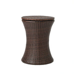 Livsip Rattan Cooler Ice Bucket Table Storage Brown