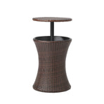 Livsip Rattan Cooler Ice Bucket Table Storage Brown