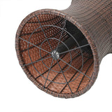 Livsip Rattan Cooler Ice Bucket Table Storage Brown