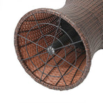 Livsip Rattan Cooler Ice Bucket Table Storage Brown