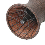 Livsip Rattan Cooler Ice Bucket Table Storage Brown - Top-Down View