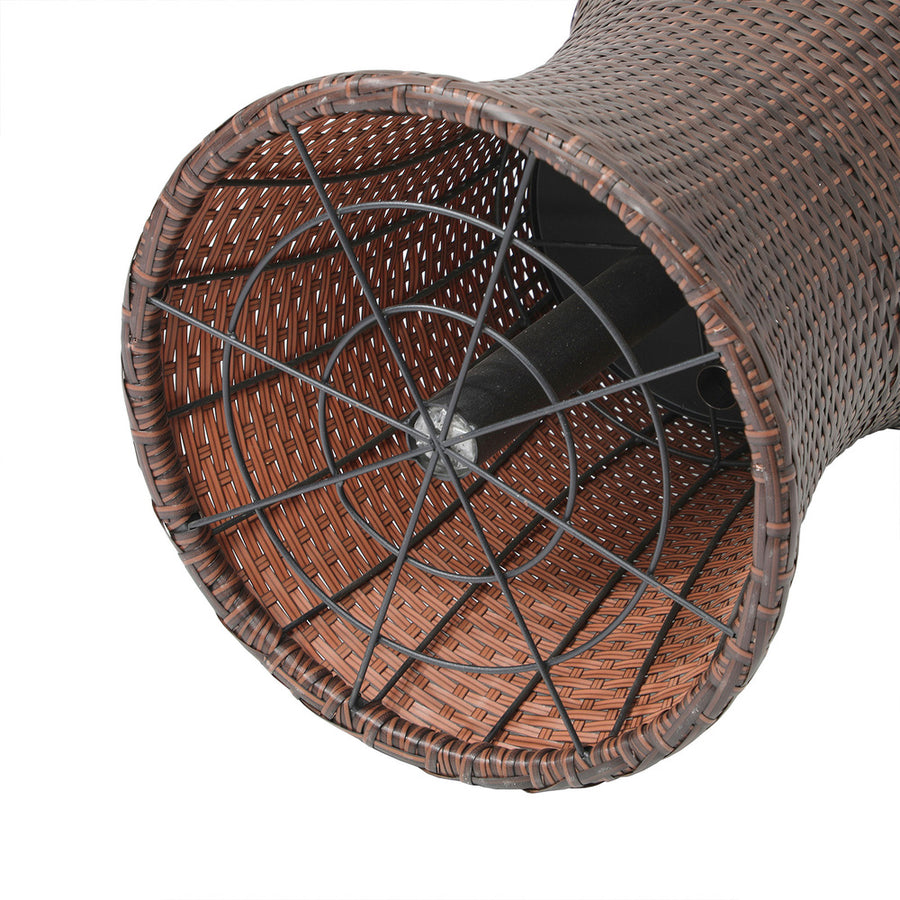Livsip Rattan Cooler Ice Bucket Table Storage Brown