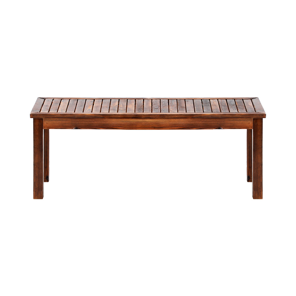 Livsip 120cm Wood Garden Bench Slatted Seat