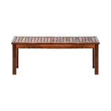 Livsip 120cm Wood Garden Bench Slatted Seat - Side View