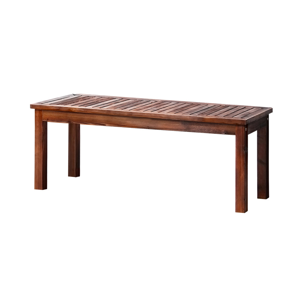 Livsip 120cm Wood Garden Bench Slatted Seat