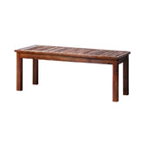 Livsip 120cm Wood Garden Bench Slatted Seat - Top-Down View