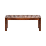 Livsip 120cm Wood Garden Bench Slatted Seat